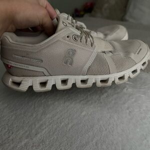 On Running Women's Cloud Sneakers in Light Beige/Cream